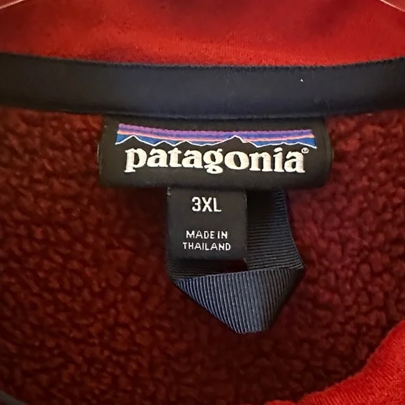 Patagonia Men's XXXL Vibrant Red Zip-Up Sweater - Picture 2 of 12